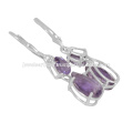 Amethyst Gemstone 925 Sterling Silver Earring